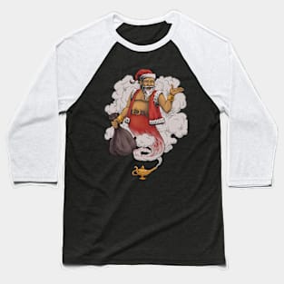 Santa Genie Baseball T-Shirt